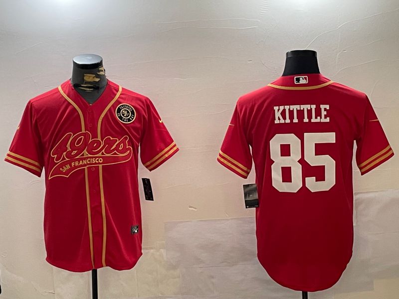 Men San Francisco 49ers #85 Kittle Red Joint Name 2024 Nike Limited NFL Jersey style 12091